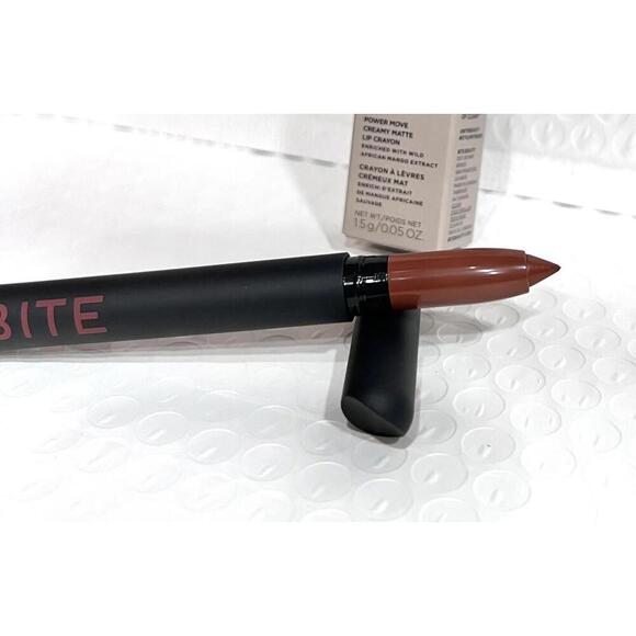 Bite Beauty Power Move Creamy Matte Creme Lip Crayon - Amaretto - Full Size READ - Picture 2 of 4